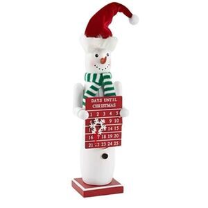 14in Snowman Advent Calendar Christmas Home Decor Nutcracker New